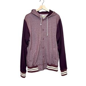 Chor full snap down varsity hoodie size L